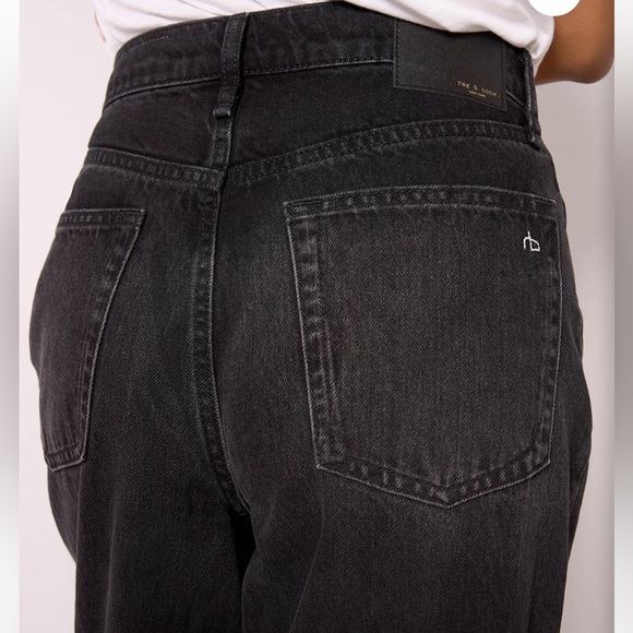 RAG & BONE SOFIE WIDE LEG HIGH RISE BLACK JEANS SZ 25 - Picture 2 of 15